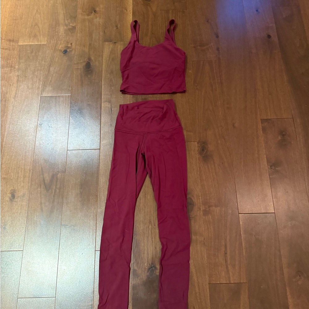 Red Two-Piece Activewear Set